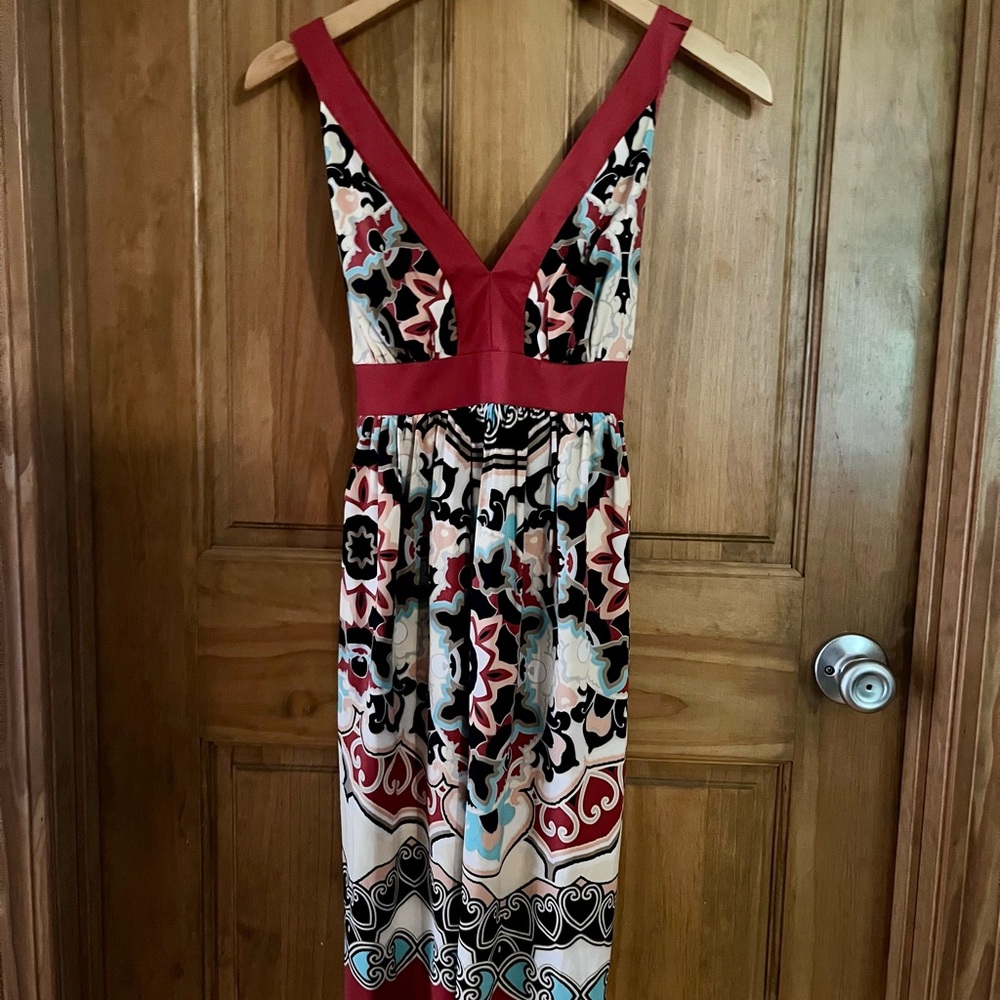 Multicolor V-Neck Dress